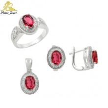 Gümüş zirkon taşlı set